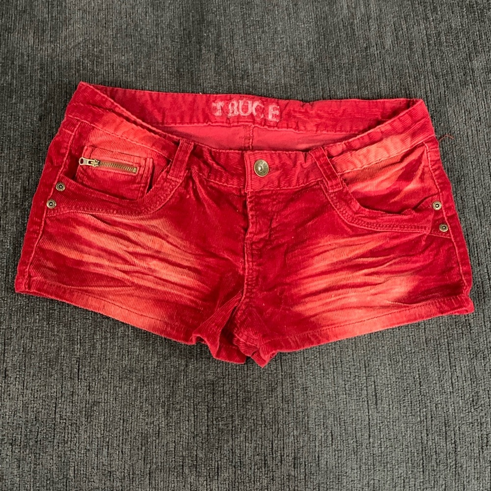 Vintage Truce Red Corduroy Shorts Size 13